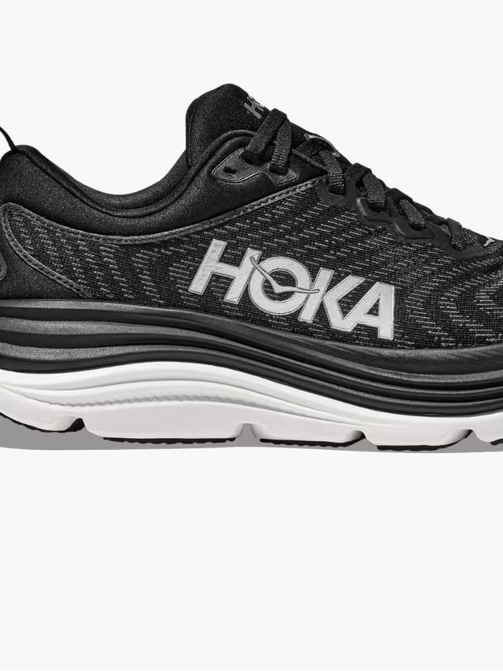 Hoka Men’s Black & White Gaviota Athletic Running Shoe